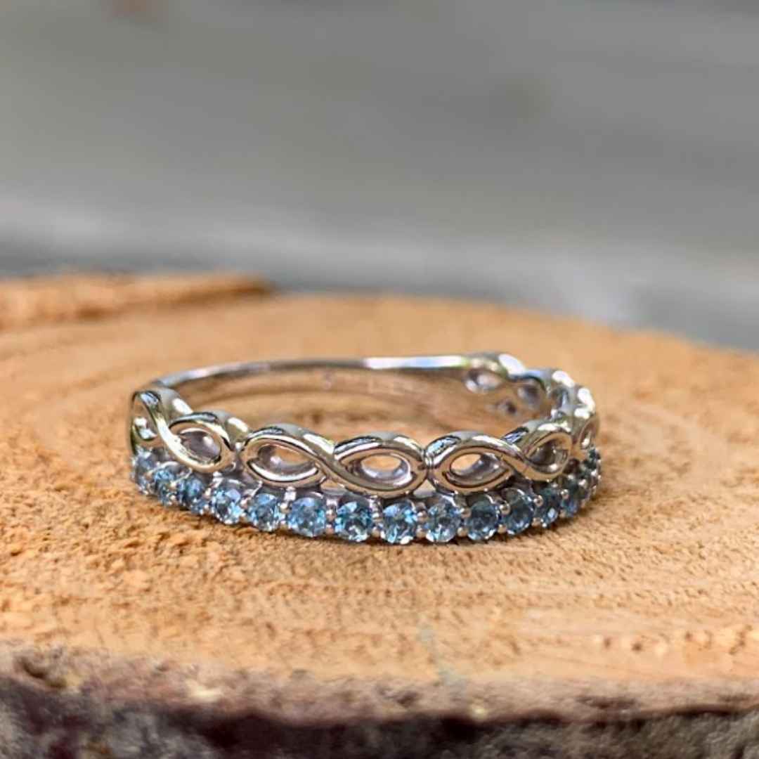 Aquamarine Infinity Engagement Ring | Hidden Infinity | Braverman Jewelry
